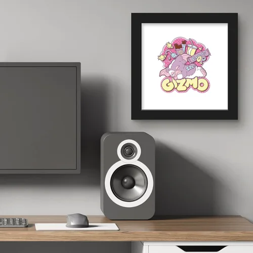Vista 5 de Trends International Gallery Pops Gremlins - Arte de pared de caramelo de Gizmo pastel, versión enmarcada negra, 12 x 12 pulgadas