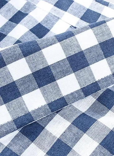 Vista 7 de JMIERR Camisas casuales con botones para hombre, de manga corta, 100% algodón, a cuadros para hombre