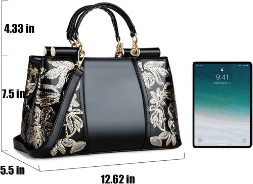 Vista 4 de Nevenka - Bolsas de moda de charol para mujer