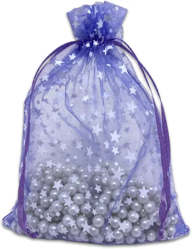 Vista 30 de The Display Guys - Paquete de 100 bolsas de regalo de organza transparente de 2 x 2.5 pulgadas con cordón