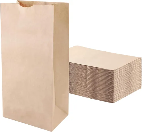 Vista 12 de Bolsas marrones de 1 libra, paquete de 100 (3.5 pulgadas de ancho x 6.5 pulgadas de alto x 2.3 pulgadas de largo)