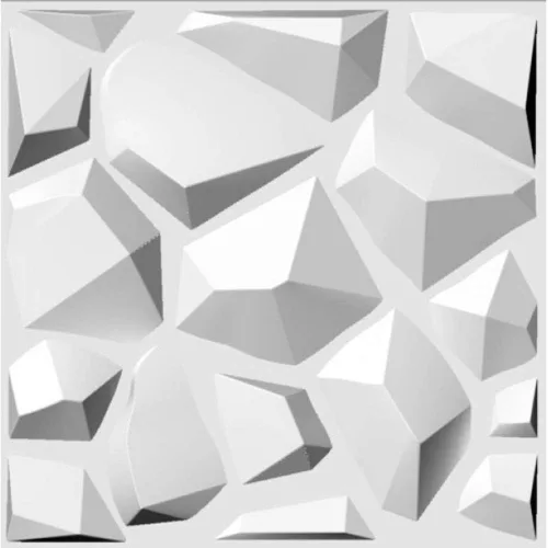 Vista 2 de Kingsman - Paneles de pared 3D de 19.6 pulgadas x 19.6 pulgadas x 1 pulgadas (10 unidades), color blanquecino, material de fibra vegetal ECO