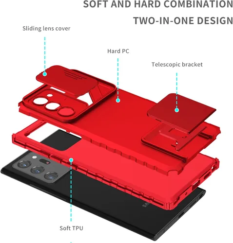 Vista 16 de Asuwish Funda de teléfono para Samsung Galaxy Note 20 Glaxay Note20 5G con protector de pantalla y cubierta deslizante para cámara con función