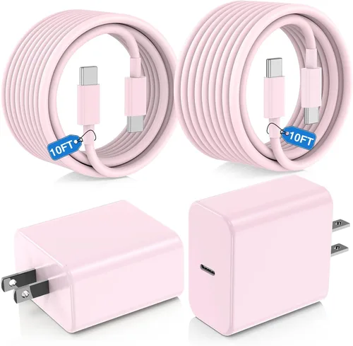 Vista 21 de Paquete de 2 bloques de cargador USB C de 100 W, adaptador de pared de Negro