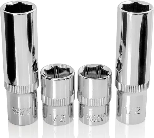 Vista 4 de Car Guy Tools - Juego de 8 llaves de vaso de 1/2" (3/8", multitipo)