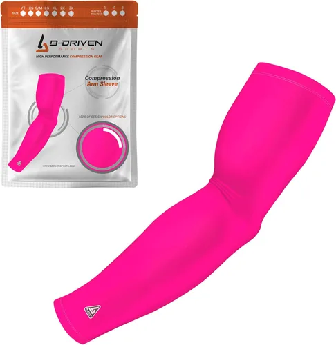 Vista 25 de B-Driven Sports Manga de Compresión Pro-Fit para Brazo - Deportes Atléticos Baloncesto, Fútbol, Sóftbol, Carrera, Juegos, - nan (1 unidad)