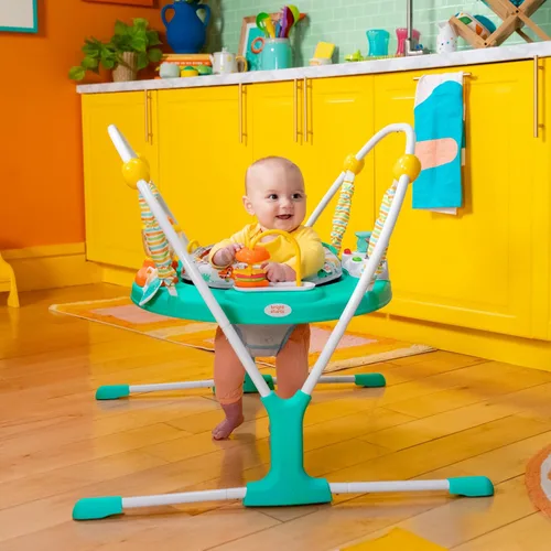 Vista 15 de Bright Starts Cooking Up Fun - Saltador de actividades para bebés con música y luces, juguetes de juego de rol de cocina, unisex, 6 meses+, hasta 25