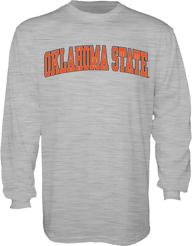 Vista 35 de Blue 84 NCAA playera de manga larga con nombre de equipo arqueado color brezo oscuro para hombre