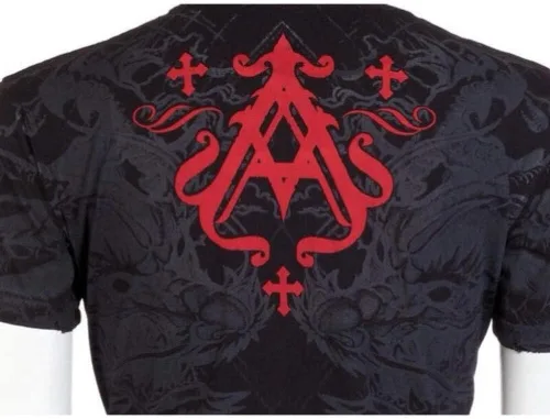 Vista 7 de Archaic by Affliction - Camiseta para hombre, color negro Dragon Rage