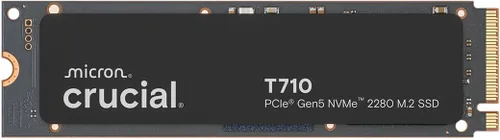 Vista 10 de Crucial T705 PCIe Gen5 NVMe SSD de 1 TB, hasta 13,600 MB/s, TLC NAND, compatible con Intel y Ryzen, para juegos intensivos y almacenamiento de alta