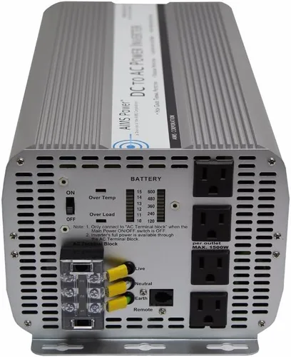 Vista 2 de AIMS Power inversor de corriente sinusoidal modificado, 12 vDC