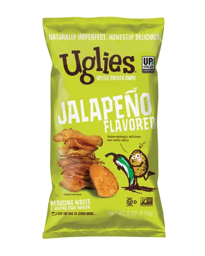 Vista 7 de UGLIES Patatas fritas cocidas en hervidor de agua, aperitivos sin gluten, patatas fritas Kosher, aperitivos sin OMG para niños u oficina, bolsas