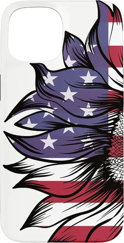 Vista 6 de USA Patriotic 4th of July Sunflower American Flag Case for iPhone 17