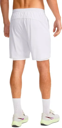 Vista 3 de Soothfeel Men's 2 in 1 Running Shorts with Liner 7 Inch Training Gym Athletic Workout Shorts for Men with Zipper Pockets