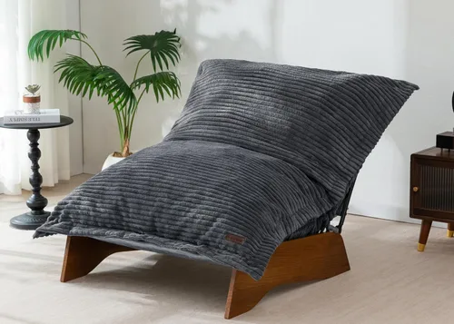 Vista 16 de MAXYOYO Silla ajustable para sala de estar, silla puff de 3 posiciones con funda extraíble, silla decorativa tapizada con marco, sillón reclinable