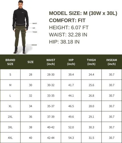 Vista 6 de NATUVENIX Snow Pants Men Ski Pants Men Water Resistant Hiking Pants for Men Fleece Lined Tactical Work Snowboard Pants