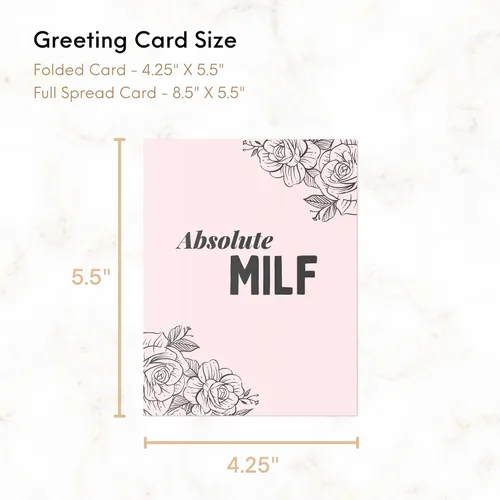 Vista 6 de Tarjeta de felicitación o agradecimiento con mensaje gracioso en inglés (Absolute MILF)