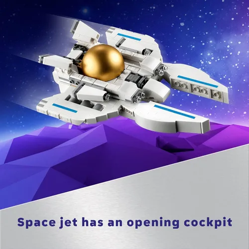 Vista 5 de LEGO Creator 3 en 1 Juguete de Astronauta Espacial, Set de Construcción que se Transforma de Figura de Astronauta a Perro a Jet Víbora, Idea