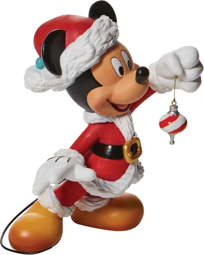 Vista 2 de Enesco Disney Showcase - Figura moderna de Mickey Mouse de Santa Couture de Force, 8.27 pulgadas, multicolor