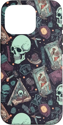 Vista 20 de Eerie Tarot Cards and Crystals Pattern Scary Cute Halloween Case for iPhone 17