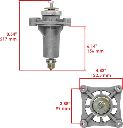 Vista 2 de Caltric Conjunto de eje con polea compatible con Husqvarna Gls 2748 2754 Ct126 153 154 Cth126 163T