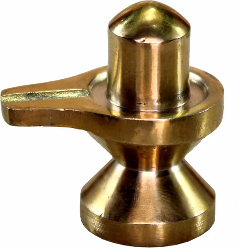 Vista 6 de eSplanade Latón Shiva Lingam Ídolo Murti (2,5 pulgadas)
