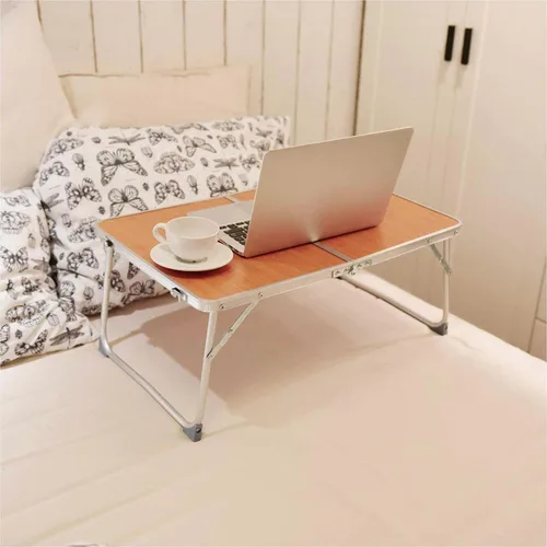 Vista 2 de Escritorio de regazo, escritorio para laptop con luz LED, mesa de cama