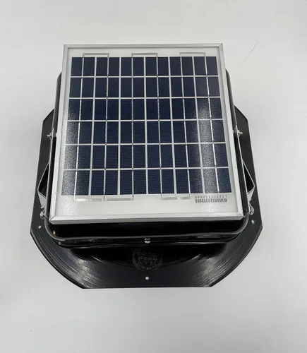 Vista 6 de Solar Mega RoofBlaster 2.0 con ventilación negra (montaje en panel solar ajustable) Ventilación solar del ático Ventilación solar de techo