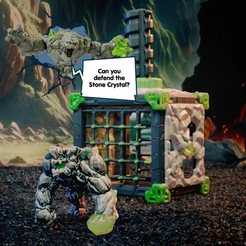 Vista 3 de schleich Eldrador Creatures - Juego de 28 piezas BattleCave Stone Smasher para niños y niñas, niños a partir de 7 años 42734