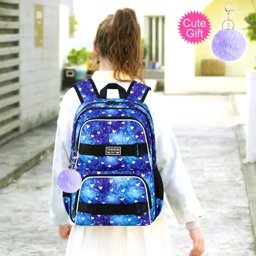 Vista 18 de Mochila para laptop, 16 pulgadas, bolsa escolar y bolsa de almuerzo, mochilas resistentes al agua para adolescentes, niñas, mujeres, estudiantes