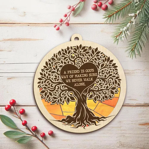 Vista 6 de TEEZWONDER Regalos de Navidad de Amistad para Mujeres y Hombres - Adornos de Sol de Navidad 2025 - Regalos de Vida Natural para Amigas, Adorno