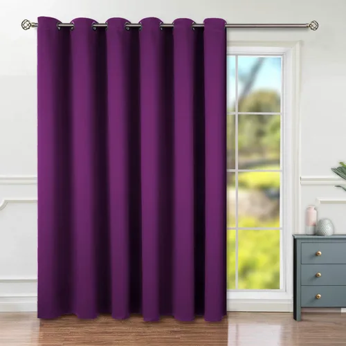 Vista 29 de BGment Cortina Oscurecedora para Puerta Corredera, Cortina Divisoria Opaca Ancha para Sala de Estar de 84 Pulgadas de Largo, Cortina Térmica de Rosa