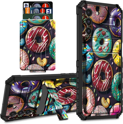 Vista 29 de Para Samsung Galaxy A03S Funda Para Teléfono Galaxy A03S Funda Billetera Con Titular De Tarjeta De Crédito Y Soporte De Doble Capa De PC Duro Funda