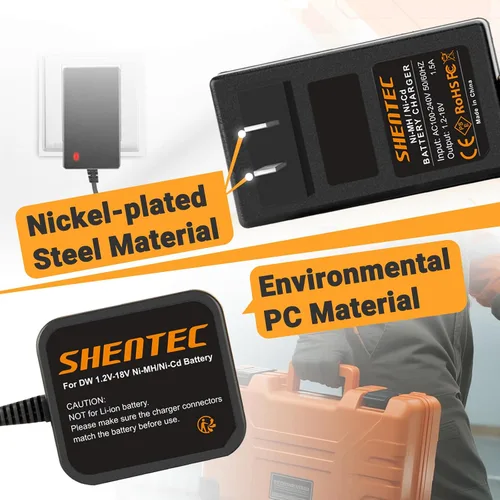 Vista 6 de Shentec Cargador Ni-MH y Ni-Cd de 4.8V/7.2V Compatible con Dremel 755-01