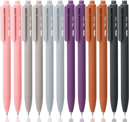 Vista 15 de Mr. Pen - Bolígrafos de gel retráctiles, paquete de 12, secado rápido, bolígrafos de gel de punta fina de 0.7mm, bolígrafos retráctiles, bolígrafos