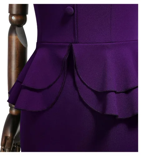 Vista 5 de AISIZE Vestido de cóctel cuadrado vintage de los años 40 para mujer