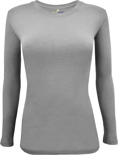 Vista 85 de Natural Uniforms Camiseta Under Scrub para mujer, cuello redondo, manga larga, paquete de 3, paquete múltiple de 3