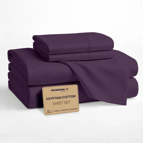Vista 22 de SGI bedding Sábanas 100% algodón egipcio tamaño individual – Sábanas refrescantes, ropa de cama blanca suave y transpirable, ropa de cama de lujo