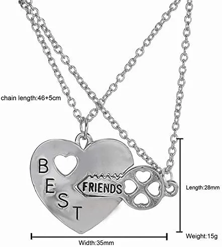 Vista 5 de Collar de la amistad para 2 mejores amigos BFF para 2