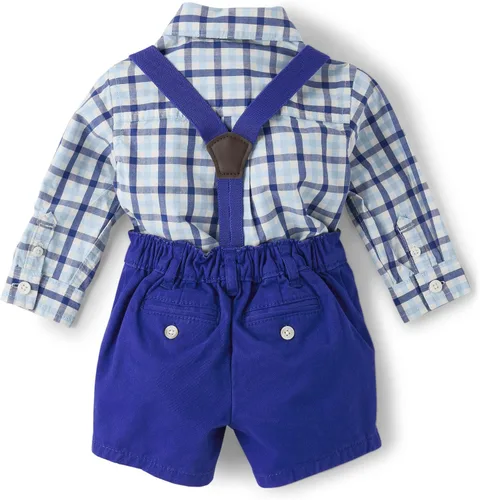 Vista 4 de Gymboree Conjunto de body de manga larga y pantalones cortos chinos para bebé