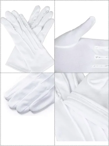 Vista 7 de SATINIOR 12 pares de guantes de vestir de elastano para disfraz formal de guardia
