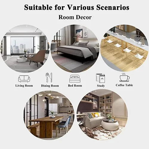 Vista 6 de Alfombra moderna abstracta de forma irregular negra para sala de estar, dormitorio, comedor, alfombra grande Art Deco de 2 x 3 pulgadas, suave