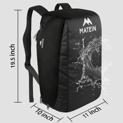 Vista 7 de MATEIN Bolsa de gimnasio para hombres mochila de gimnasio grande de 45 L bolsa de lona deportiva con compartimento para zapatos mochila de viaje