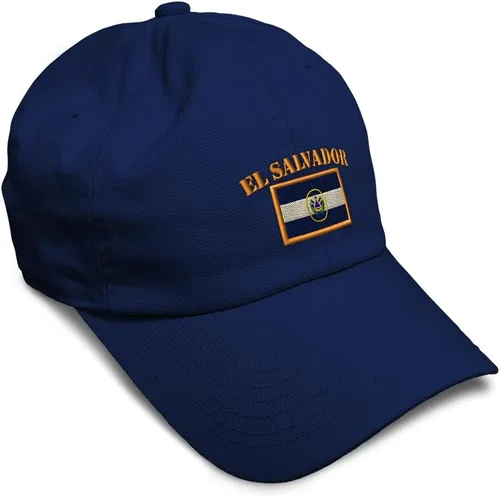 Vista 11 de Speedy Pros Sombrero de béisbol suave bordado papá sombrero El Salvador bandera bordado hombres y señoras gorra de béisbol algodón