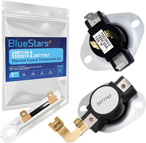 Vista 8 de BlueStars 3387134 Termostato de ciclismo Paquete de 2 fusible térmico 3392519 para secadora 3977393 Interruptor de corte térmico 3977767 Kit