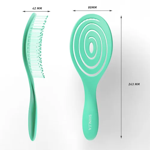 Vista 7 de SHINLEA Cepillo para el Cabello, Cepillo Desenredante Anti-Enredos, Cepillo Espiral para Cabello Húmedo y Seco, Mujeres, Hombres, Niños, Se Desliza