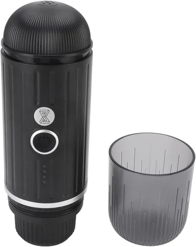 Vista 2 de Cafetera eléctrica portátil Cafetera de viaje automática para camping, coche, cafetera, calefacción inalámbrica, compatible con cápsulas de café