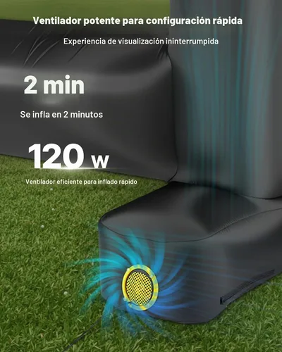 Vista 3 de VEVOR Pantalla de cine inflable de 14 pies, pantalla de proyector inflable con bolsa de almacenamiento portátil, proyección de película fácil