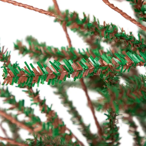 Vista 8 de Árbol de Navidad artificial mediano de dos tonos con ramita de Varsovia, 6 pies, sin iluminación