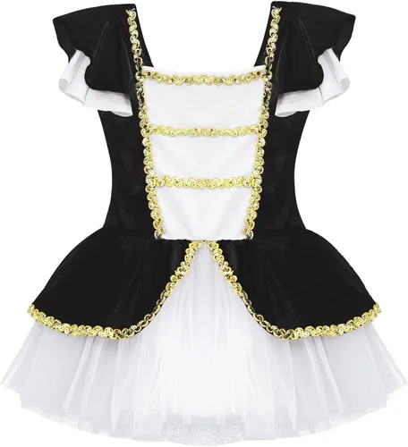 Vista 3 de Kids Girls Ballet Dance Dress Leotard Festival Fairytale Cosplay Costume Tutu Skirt Dancewear
